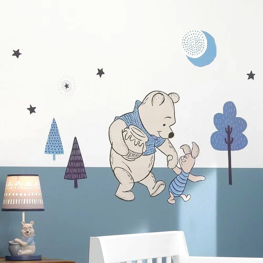 Disney Baby Forever Winnie the Pooh Blue & Beige Wall Decals by Lambs & Ivy